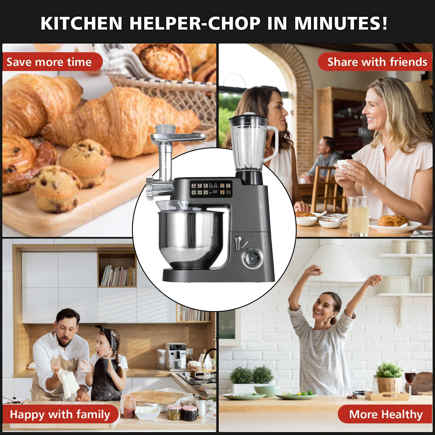 Cheftronic A03PM 8L 2100W Stand Mixer - Image 3